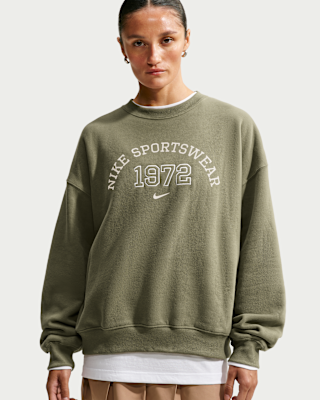 Nike Studio Fleece Medium Weight Women's Oversized Crew. Nike LU